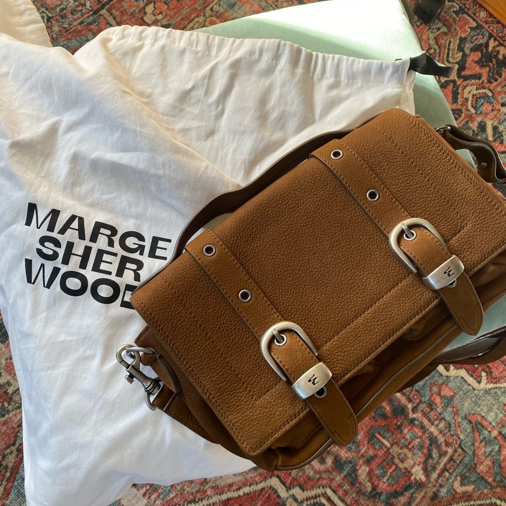 Marge Sherwood Brown Belted Bag